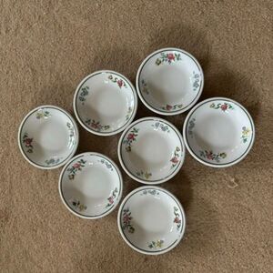 7 Shenango China Floral Pattern 4 3/4” Small Bowls